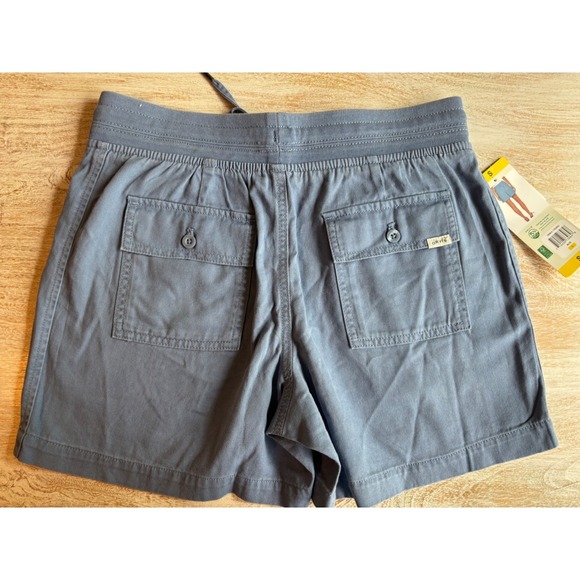 NWT Orvis Shorts Womens Small Blue Elastic Waist Cotton Lyocell Pull On Utility - Picture 2 of 4